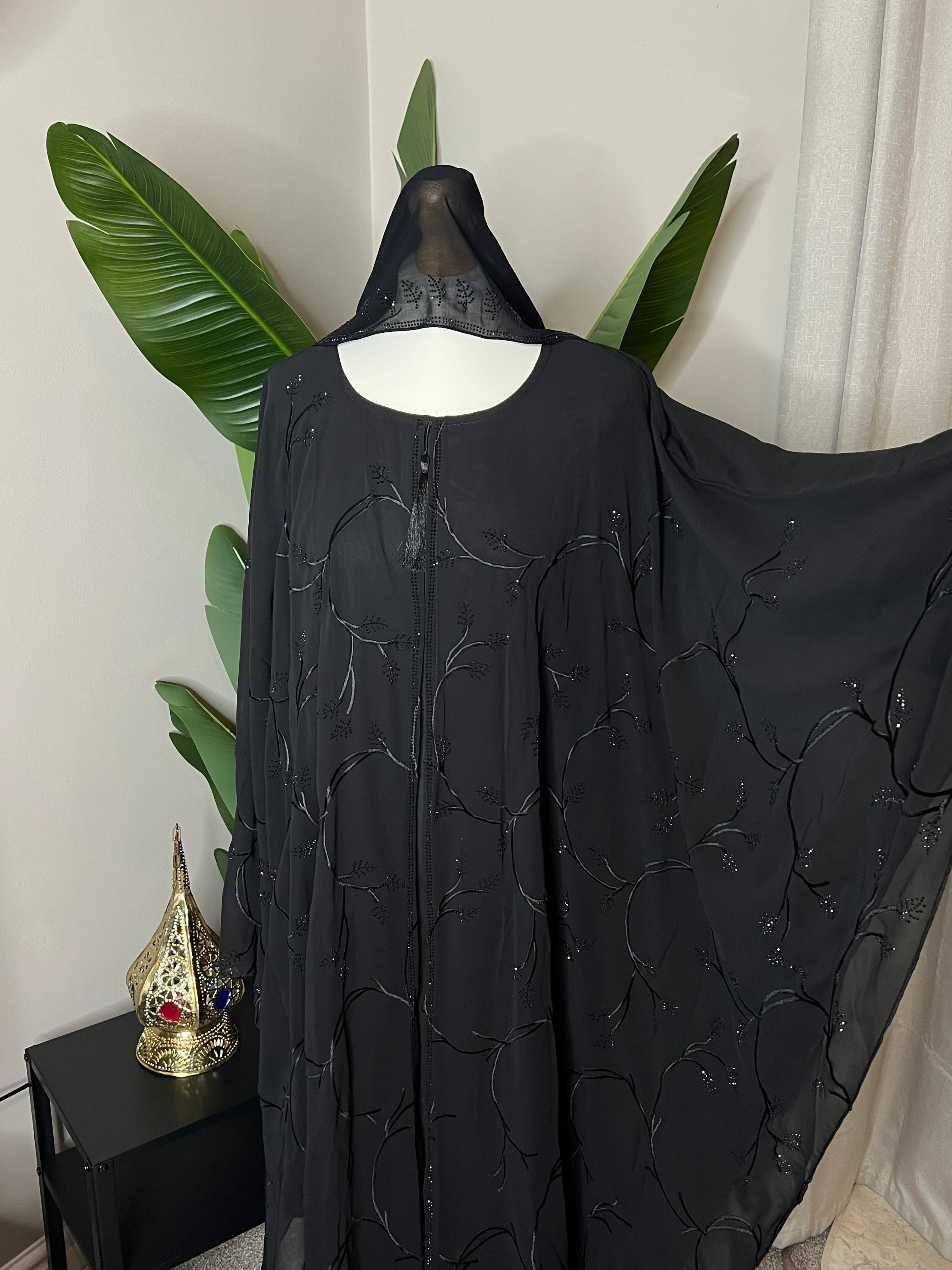 moon abaya with scaref confortable and chic