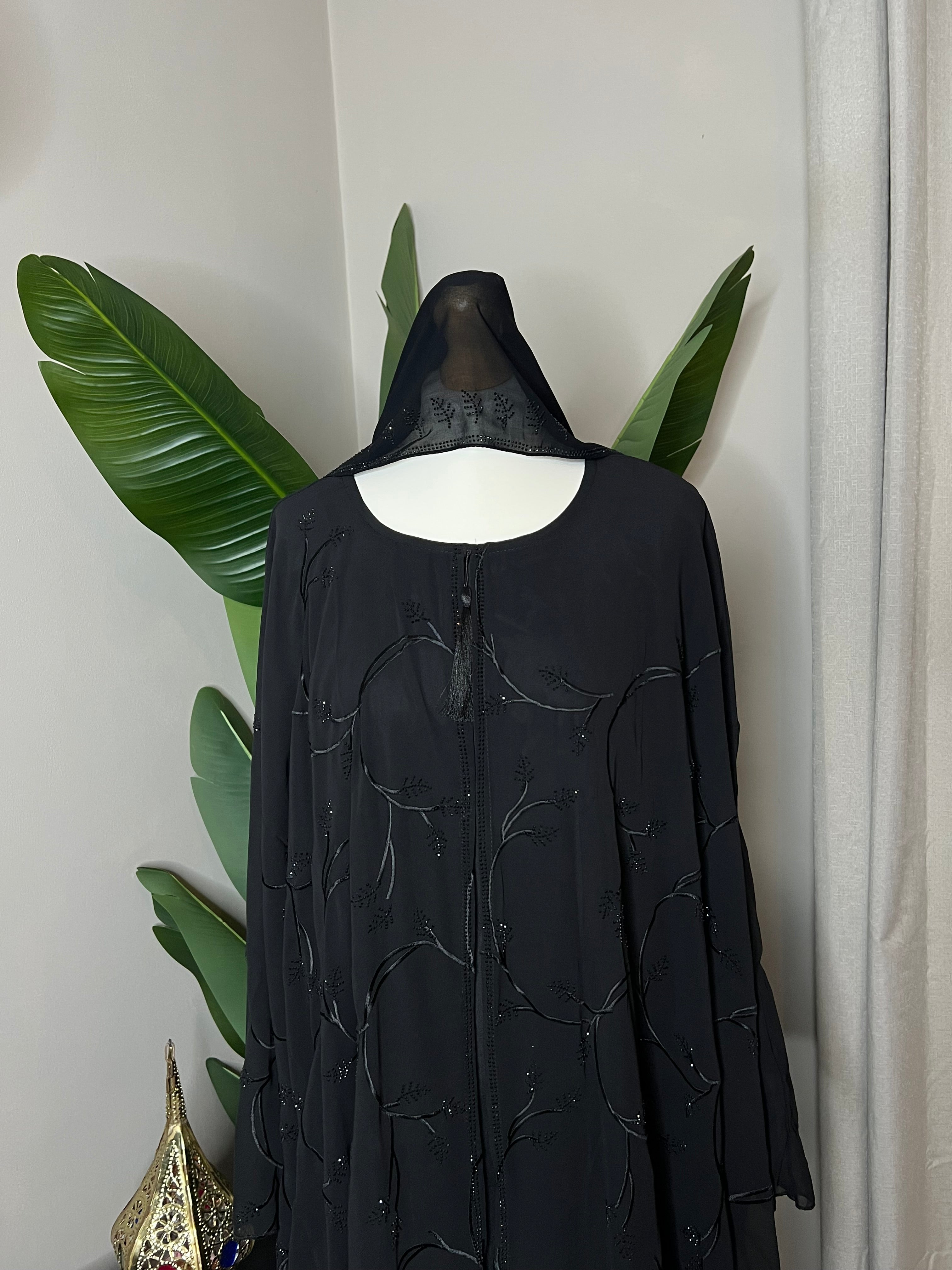 moon abaya with scaref confortable and chic